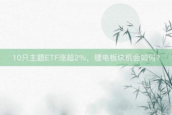 10只主题ETF涨超2%，锂电板块机会如何？
