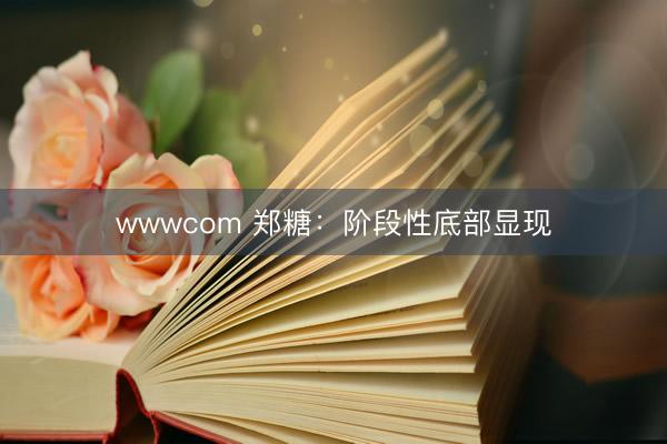 wwwcom 郑糖：阶段性底部显现