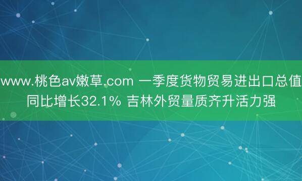 www.桃色av嫩草.com 一季度货物贸易进出口总值同比增长32.1% 吉林外贸量质齐升活力强