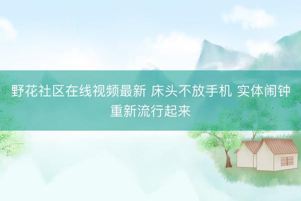 野花社区在线视频最新 床头不放手机 实体闹钟重新流行起来