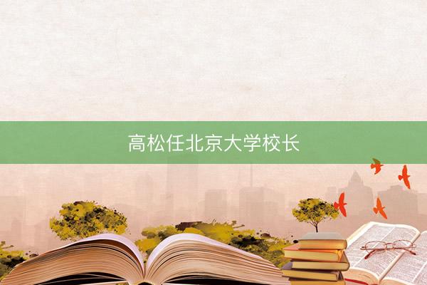 高松任北京大学校长