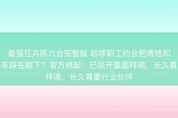 最强狂兵陈六合完整版 哈啰职工约会把青桔和好意思团单车踩在眼下？官方修起：已张开里面拜谒，长久尊重行业伙伴