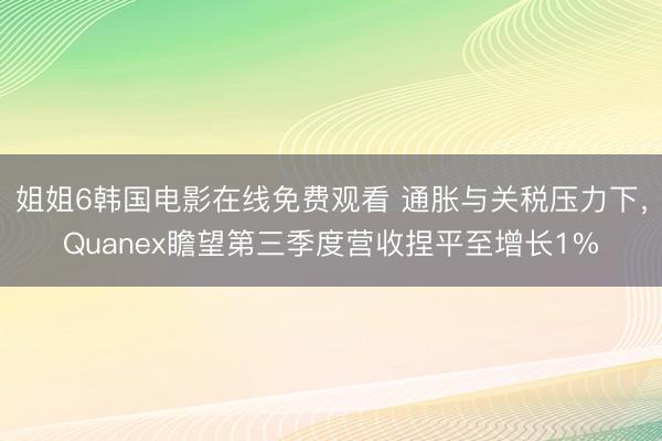姐姐6韩国电影在线免费观看 通胀与关税压力下，Quanex瞻望第三季度营收捏平至增长1%