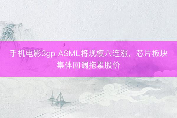 手机电影3gp ASML将规模六连涨,芯片板块集体回调拖累股价