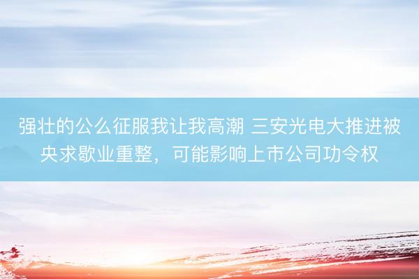 强壮的公么征服我让我高潮 三安光电大推进被央求歇业重整，可能影响上市公司功令权