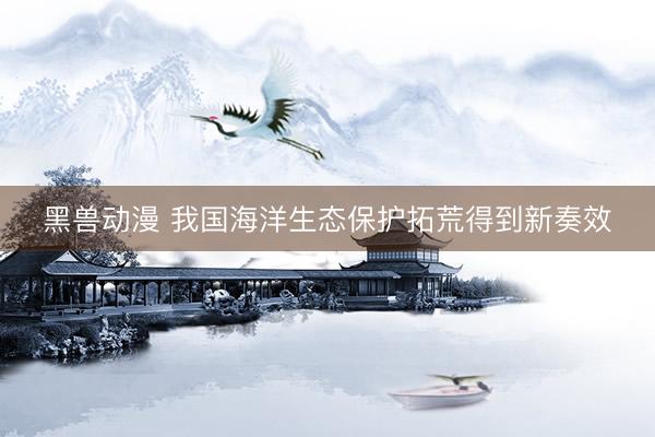 黑兽动漫 我国海洋生态保护拓荒得到新奏效